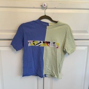 vintage color block tee